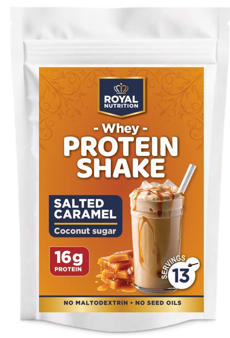 Salted Caramel Protein Shake - Coconut sugar, 450g (Royal nutrition)