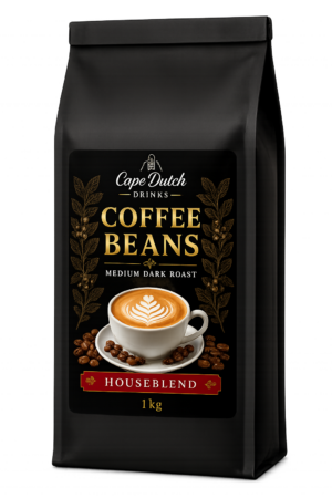 Houseblend Coffee Beans - Medium Dark Roast (Cape dutch)1Kg