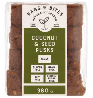 Coconut & Seeds Rusks - Gluten free (Bag of bites) 380g