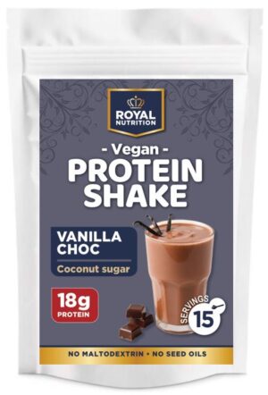Vegan Vanilla Choc Protein Shake - Coconut sugar (Royal Nutrition) 450g