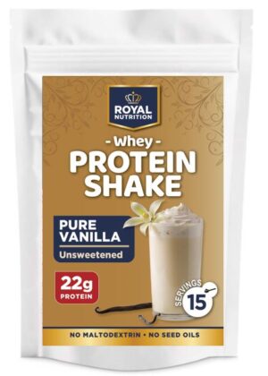Vanilla Whey Protein Shake - Unsweetened / 450g (Royal nutrition)