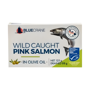 Blue Crane Wild Caught Pink Salmon in Olive Oil 125g
