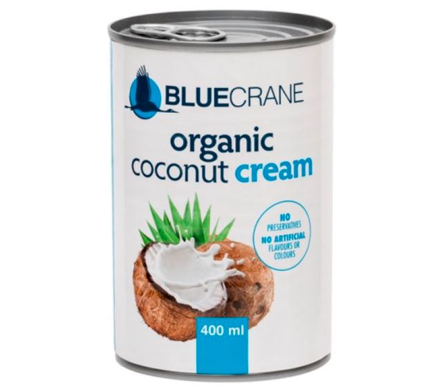 Organic Coconut Cream - 400ml tin, (Blue crane)