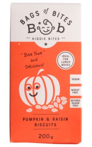 Pumpkin & Raisin Biscuits (Bag of bites) 200g